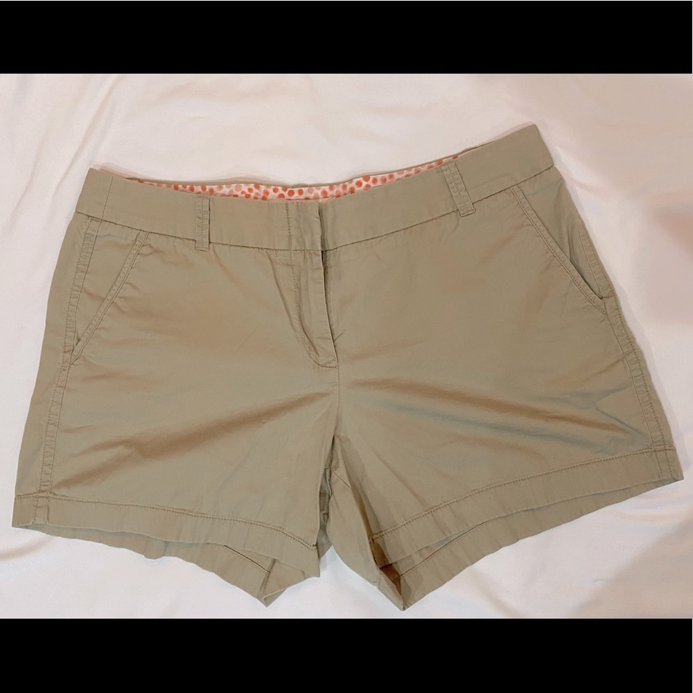 Beige J. Crew Chino Shorts